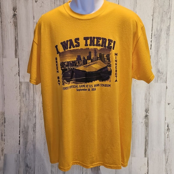 Men's Stadium I Was There! Graphic T-Shirt Size XL Yellow Green Bay Minnesota - Picture 2 of 10